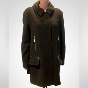 Vince Camuto Pea Coat Olive Green Sz Large